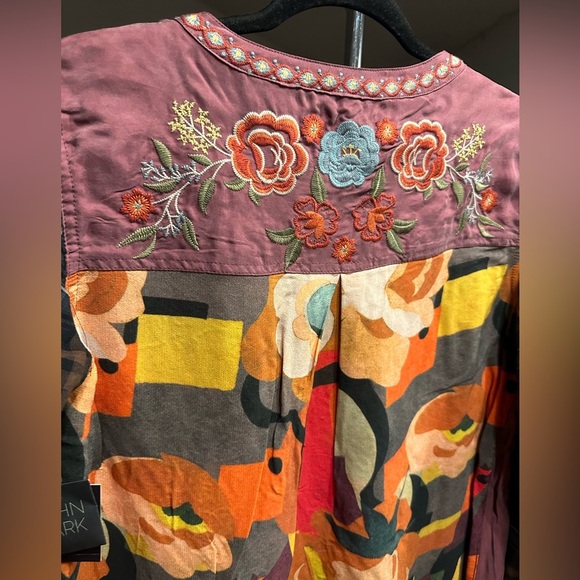 John Mark embroidered long sleeve shirt size S - Picture 9 of 14